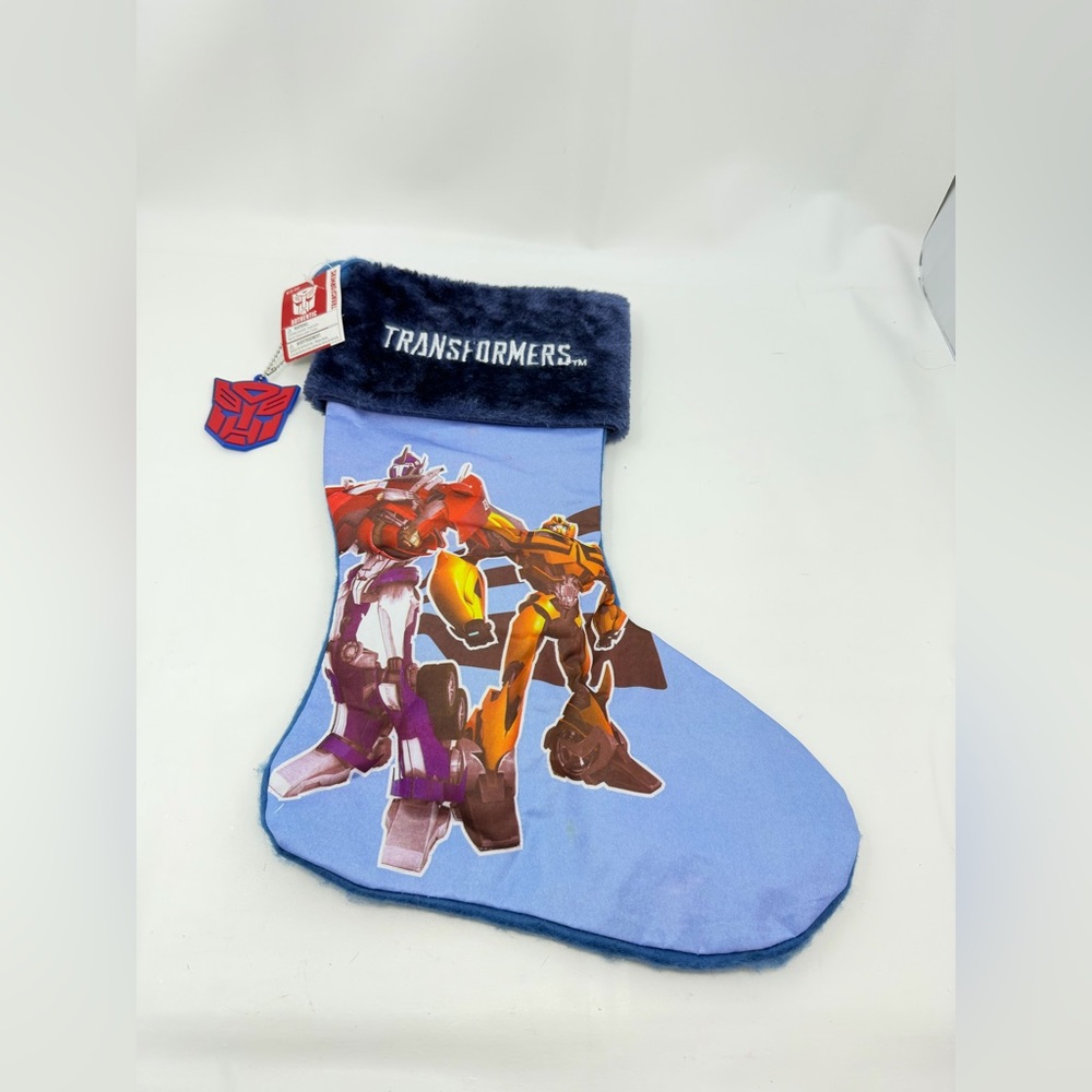 New Hasbro Transformers 2014 Christmas Holiday Stocking & Key Chain